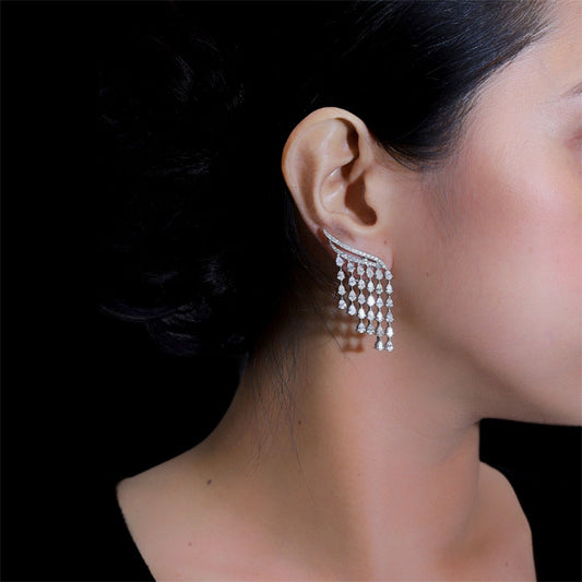 5 Line Diamond Earring