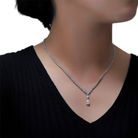 V-Shape Diamond Necklace