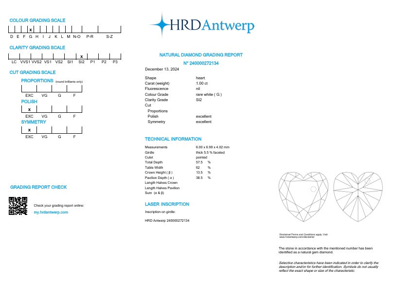 Heart Shape Solitaire Diamond Ring