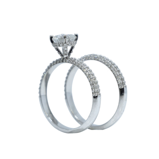 Solitaire Diamond Twin Ring