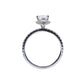 Single Halo Pear Shape Diamond Ring