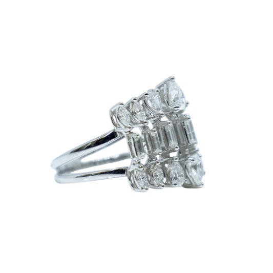 Mix Shape Solitaire Diamond Ring